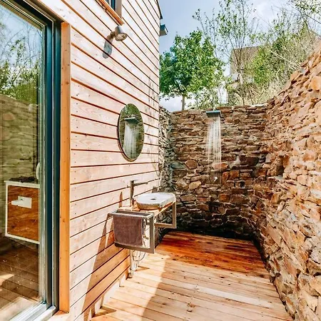 Tinyhouse Minimalus Panorama Schlafloft Im Gruenen בית נופש *